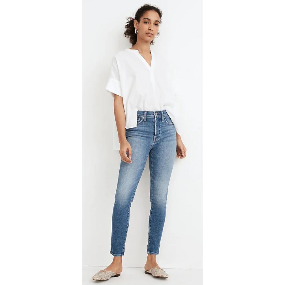 Madewell 10" High-Rise Skinny Crop Denim Jeans Sheffield Wash Women Sz 28 - Picture 9 of 9